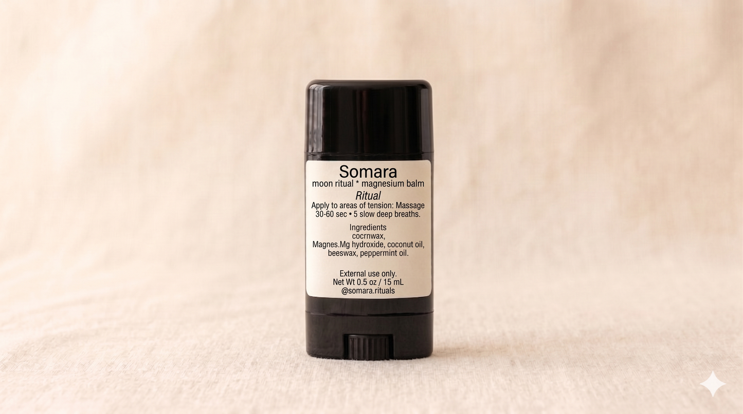 SOMARA Moon Balm peppermint evening recovery transdermal magnesium balm